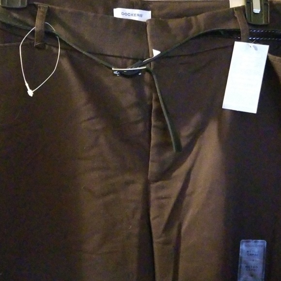 Dockers Womens size 18 Chocolate Brown Metro Capri - Picture 4 of 6